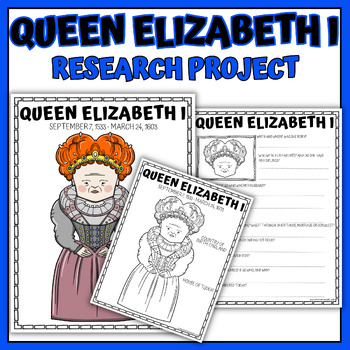 Preview of Queen Elizabeth I Research Project and Poster, Biography Report