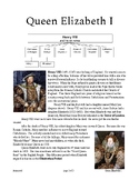 Queen Elizabeth I reading with questions
