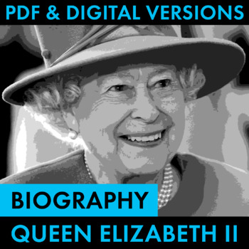 Preview of Queen Elizabeth II Biography Research Grid, Biography PDF & Google Drive, CCSS
