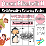 Queen Elizabeth II: Collaborative Coloring Poster for Wome