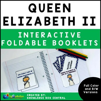 Preview of Queen Elizabeth II Interactive Foldable Booklets
