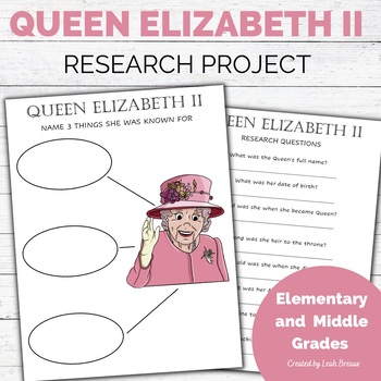 Preview of Queen Elizabeth II Research Project