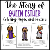 Queen Esther Bible Story Coloring Pages and Posters | Craf