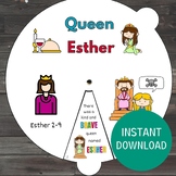 Queen Esther Coloring Wheel, Sunday School Craft, Printabl