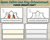 Queen Esther, Paper Crown, Printable, Bible craft, Sunday 