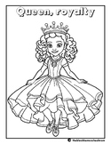 Queen- King Colouring Page| Queen Njinga | Afrocentric| Wo