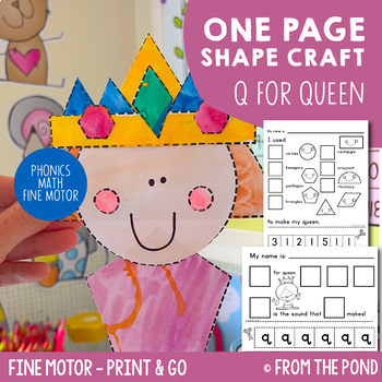 Preview of Queen Shape Craft for Letter Q