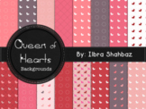 Valentine Hearts Digital Paper Backgrounds {FREE}