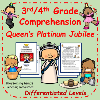 Preview of Queen's Platinum Jubilee Reading Comprehensions / 3rd and 4th Grade