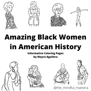 Preview of Amazing Black Women in American History Coloring Pages | Black History Month