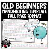 Queensland Beginners, Handwriting Template, Full Page Form
