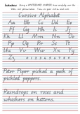 Queensland Cursive Handwriting Trace Sheet - Entries and Exits