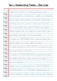 Queensland Cursive Handwriting Trace Sheet YEAR 5 LINES - 