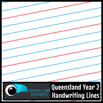 Preview of Queensland Year 2 Handwriting Lines Clip Art
