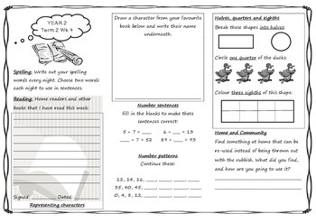 homework for year 2 students