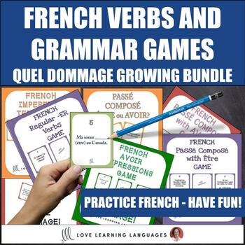 Quel Dommage French Grammar Games - BUNDLE