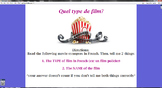 Quel Type de Film? game: Practicing French Cinema/ Film Vocab