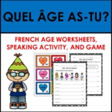 Quel âge as-tu? (How old are you? in French) ACTIVITIES/WO