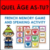 Quel âge as-tu? (How old are you? in French) MEMORY GAME A