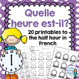 L'heure:  French Telling Time Printables to the Hour and H