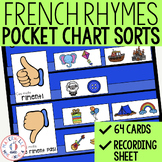 Les rimes - FRENCH Rhyming Pocket Chart Sorts