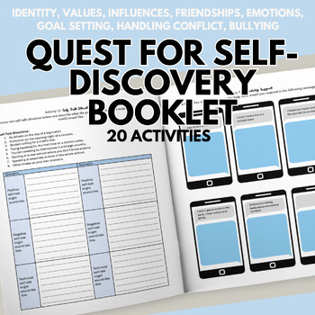 Preview of Quest for Self-Discovery Booklet / Wellbeing Booklet / Friendships Booklet