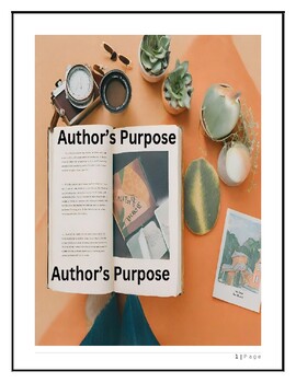 Preview of Question Bank: Author's Purpose -grades : 4- 8