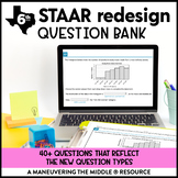Question Bank for 6th Math TEKS | Math STAAR Redesign Test 2023
