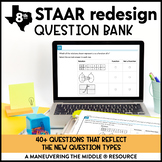 Question Bank for 8th Math TEKS | Math STAAR Redesign Test 2023