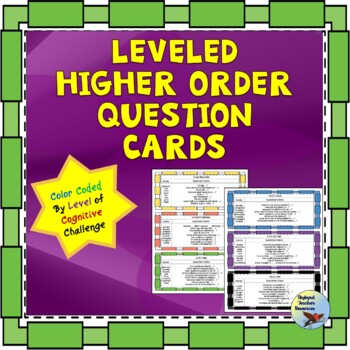 Preview of Leveled Open Ended Question Cards For Differentiated Reading Comprehension