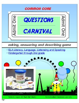Preview of Question Carnival Game - Asking, Answering and Describing
