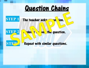 Preview of Question Chains - Math 180 Classroom Routine
