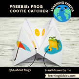 Question game about frogs - cootie catcher - for classes a