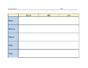 Question Matrix by ENL Finds | Teachers Pay Teachers