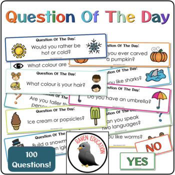 Question Of The Day (100 Questions) by Raven Education | TPT
