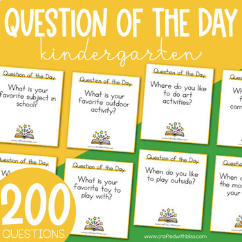 Question Of The Day For Kindergarten | Morning Circle Time | 200 Cards