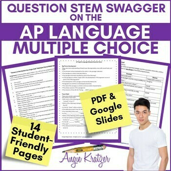 Preview of AP English Language & Composition Multiple Choice Exam, Question Stem Swagger