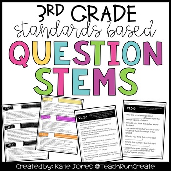 Preview of Question Stems - 3rd Grade Standards Based