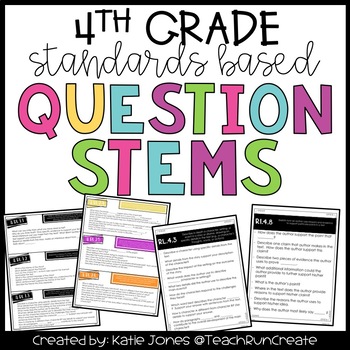 Preview of Question Stems - 4th Grade Standards Based