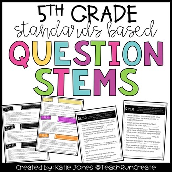 Preview of Question Stems - 5th Grade Standards Based