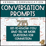 Conversation Starters | Speaking and Listening Activity to