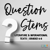 Question Stems Higher Order Thinking Literature & Informat