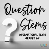 Question Stems Higher Order Thinking Reading Informational