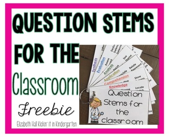 Preview of Question Stems for the Classroom