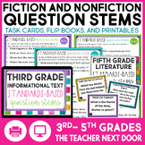 Question Stems Fiction & Nonfiction Flipbook Task Cards St