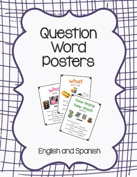 Preview of Wh- Question Posters with Spanish Translations