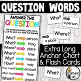 Question Words - Anchor Charts and Flash Cards