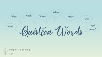Preview of Question Words PPT for Hebrew Speakers