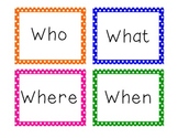 Question Words Polka Dot Border Colorful