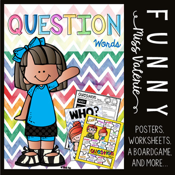 Preview of Question Words -  Poster set + Boardgame + Worksheets